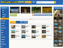 Tablet Screenshot of bikegames.com
